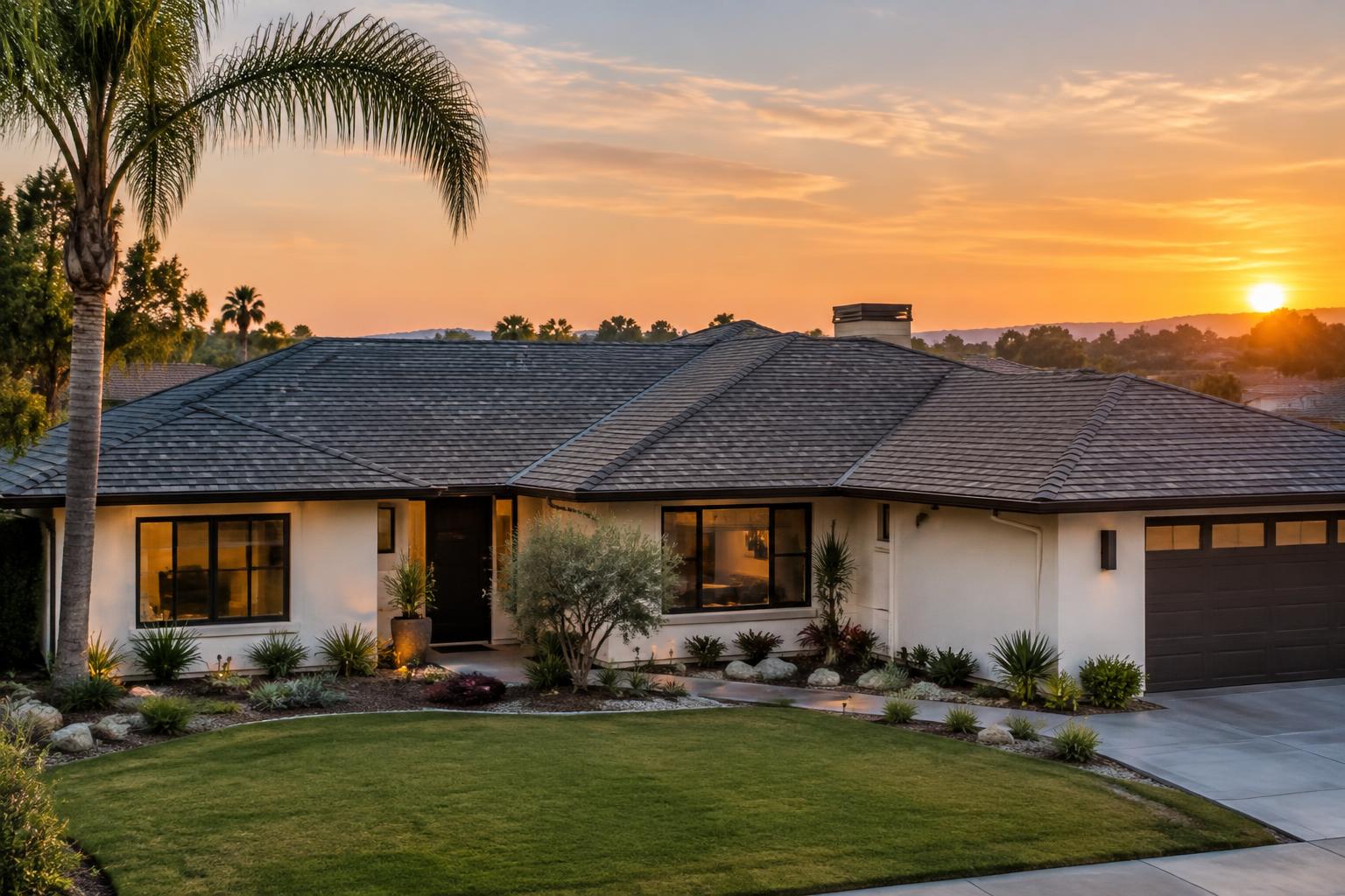 Los Angeles area home with a newly replaced shingle roof