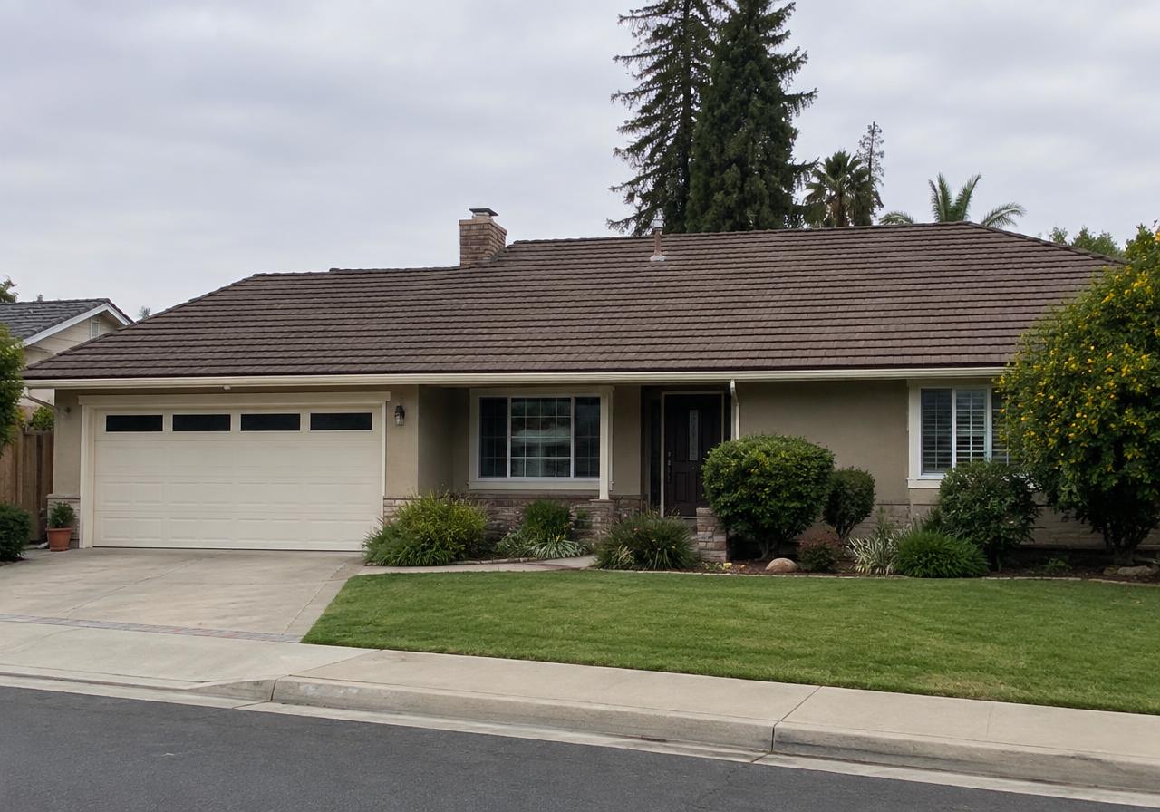 Older tile roof on a Southern California home